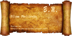 Blam Melinda névjegykártya